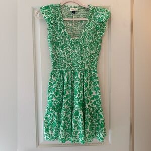 Universal Threads green floral mini dress